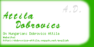 attila dobrovics business card